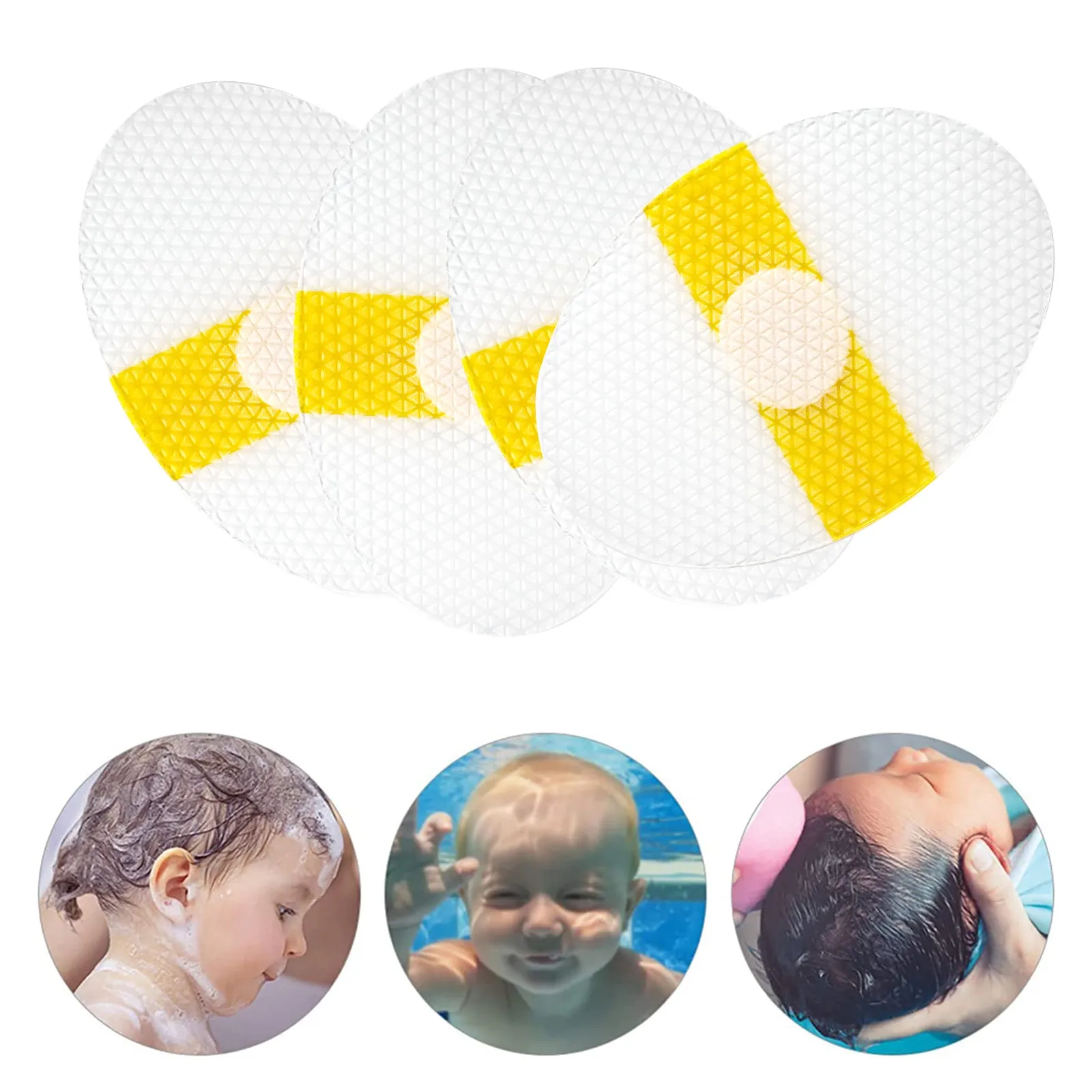 Aliver Ear Covers for Shower 40 pcs, Waterproof Silicone Ear Patch