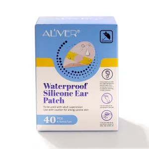 Aliver Ear Covers for Shower 40 pcs, Waterproof Silicone Ear Patch