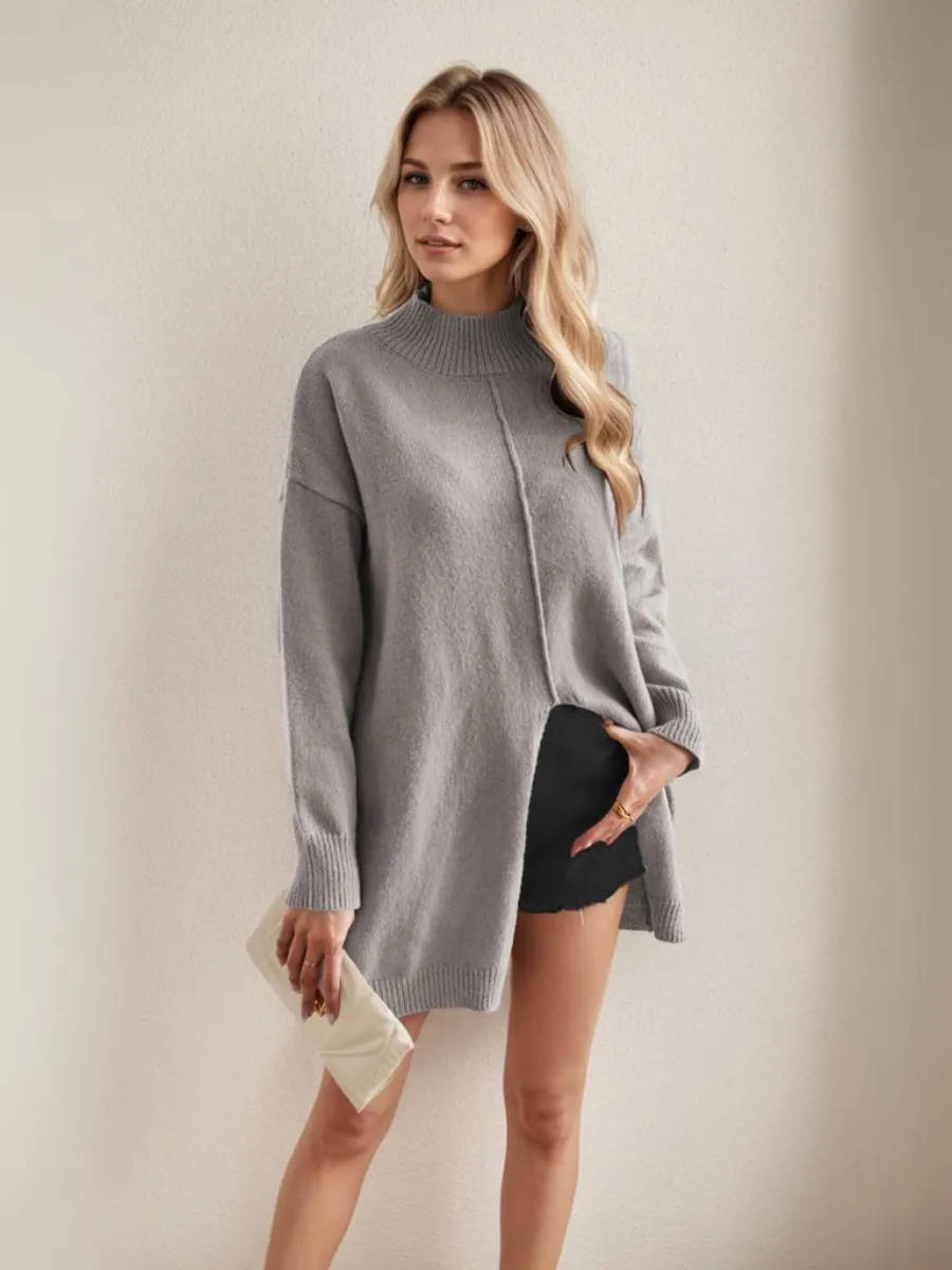 Amara Mini Slit Sweater Dress