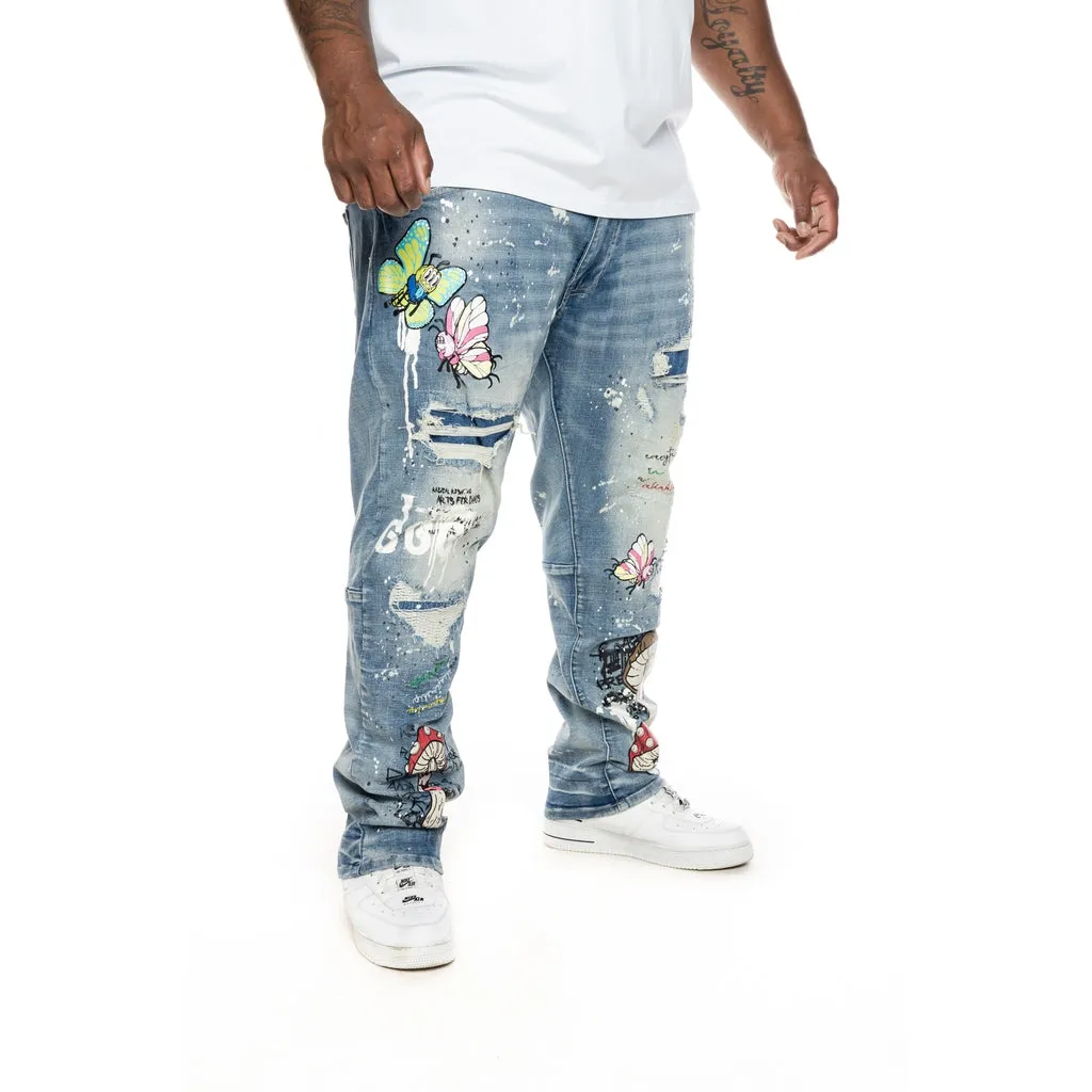 Big and Tall Mushroom  Fashion Jeans - Meteor Blue