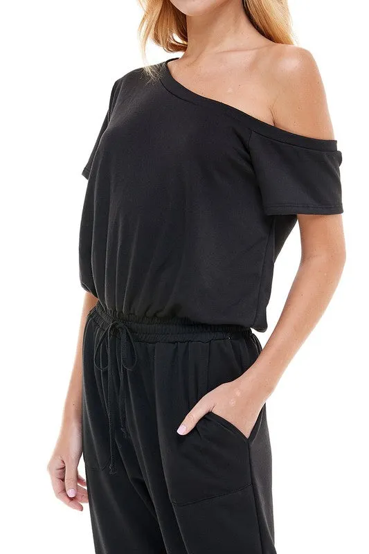 Black Off-Shoulder Jumpsuit