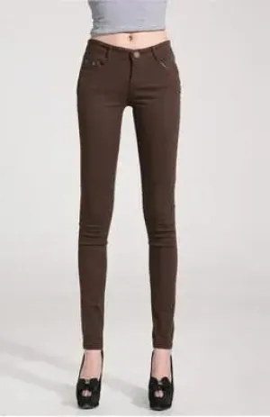 Brown Women Skinny Jeans