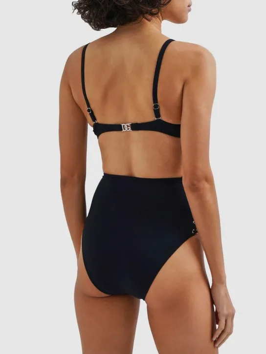 Dolce&amp;Gabbana   Jersey bikini set w/laces 