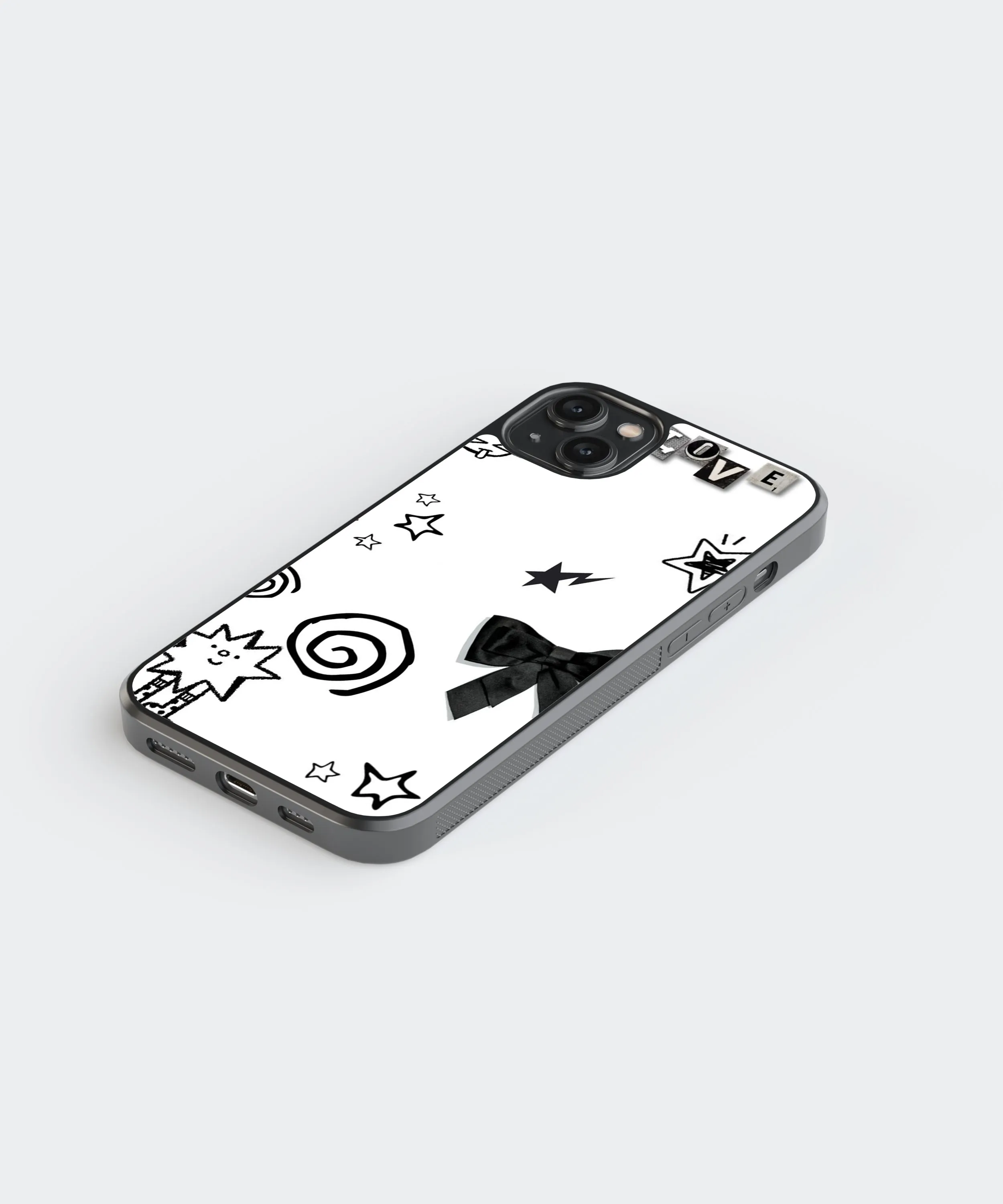 Minimalistic Coquette Abstract Glass Phone Case