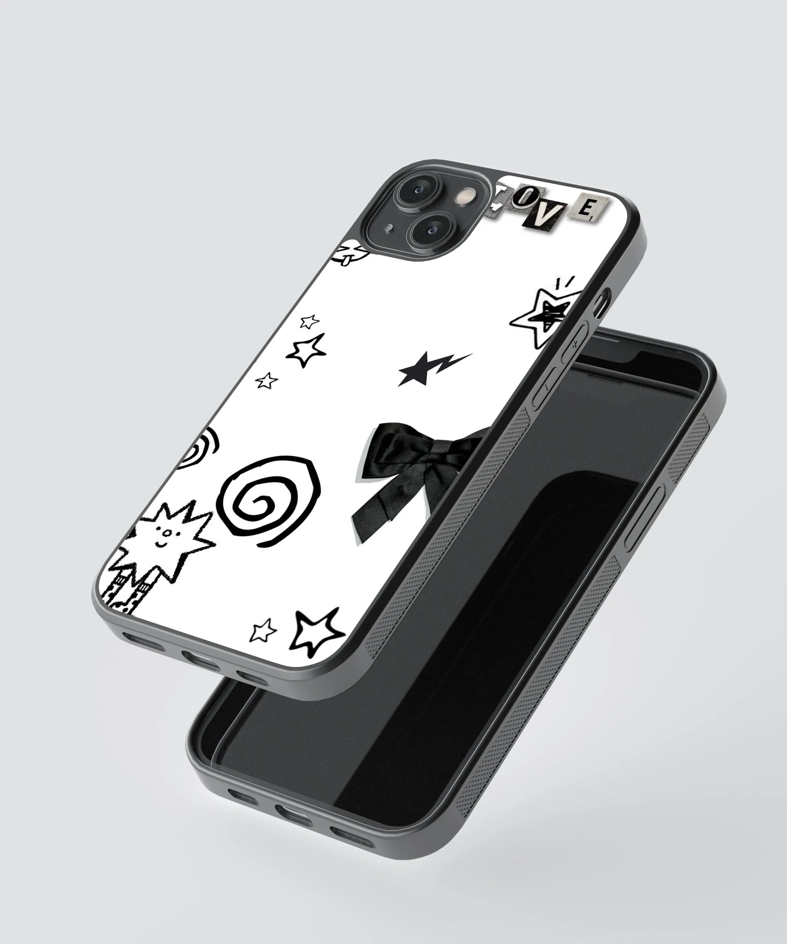 Minimalistic Coquette Abstract Glass Phone Case