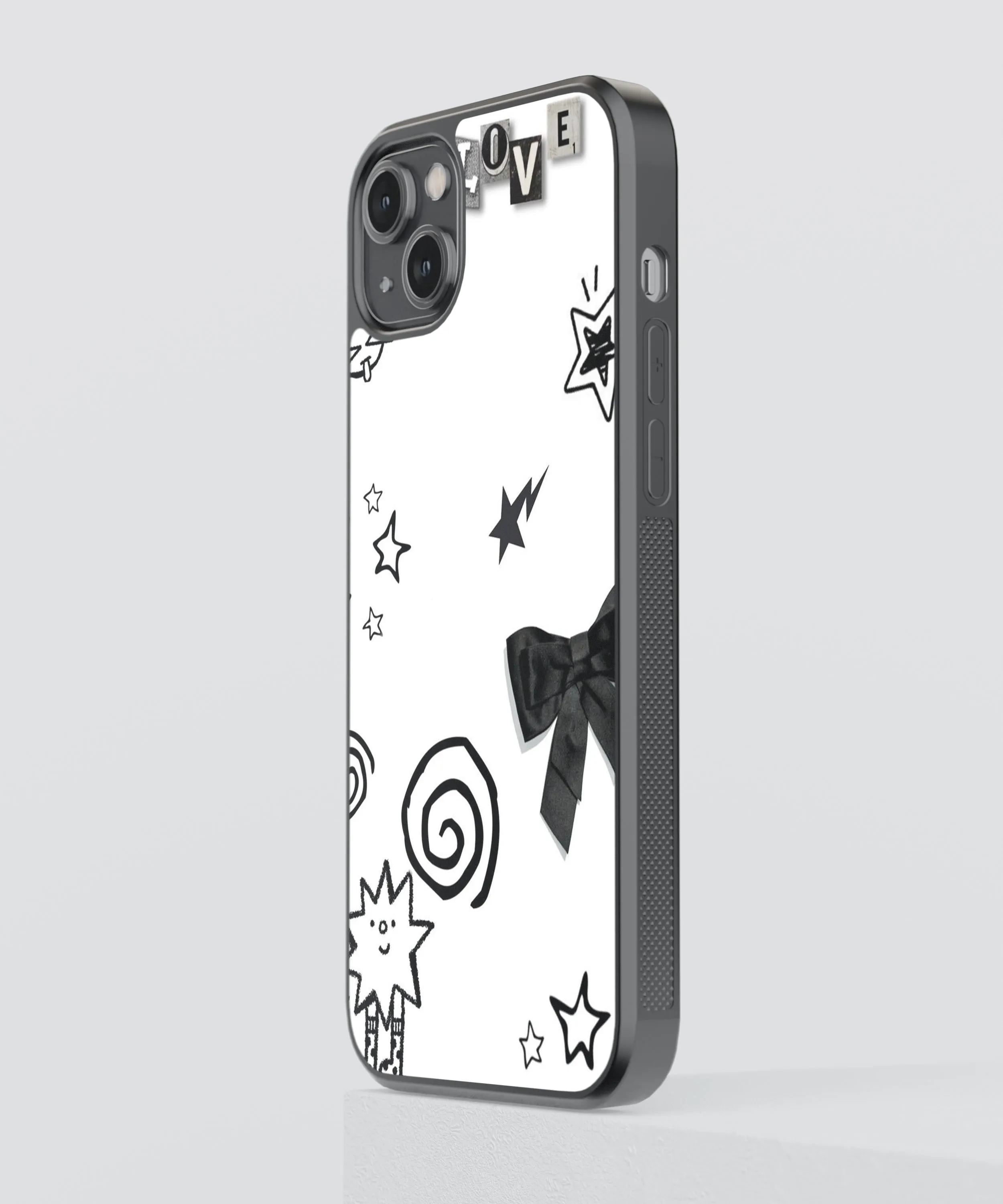 Minimalistic Coquette Abstract Glass Phone Case