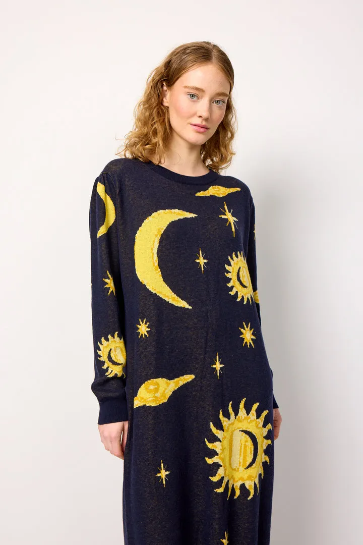 Orion Knit Dress - Midtnight Stars