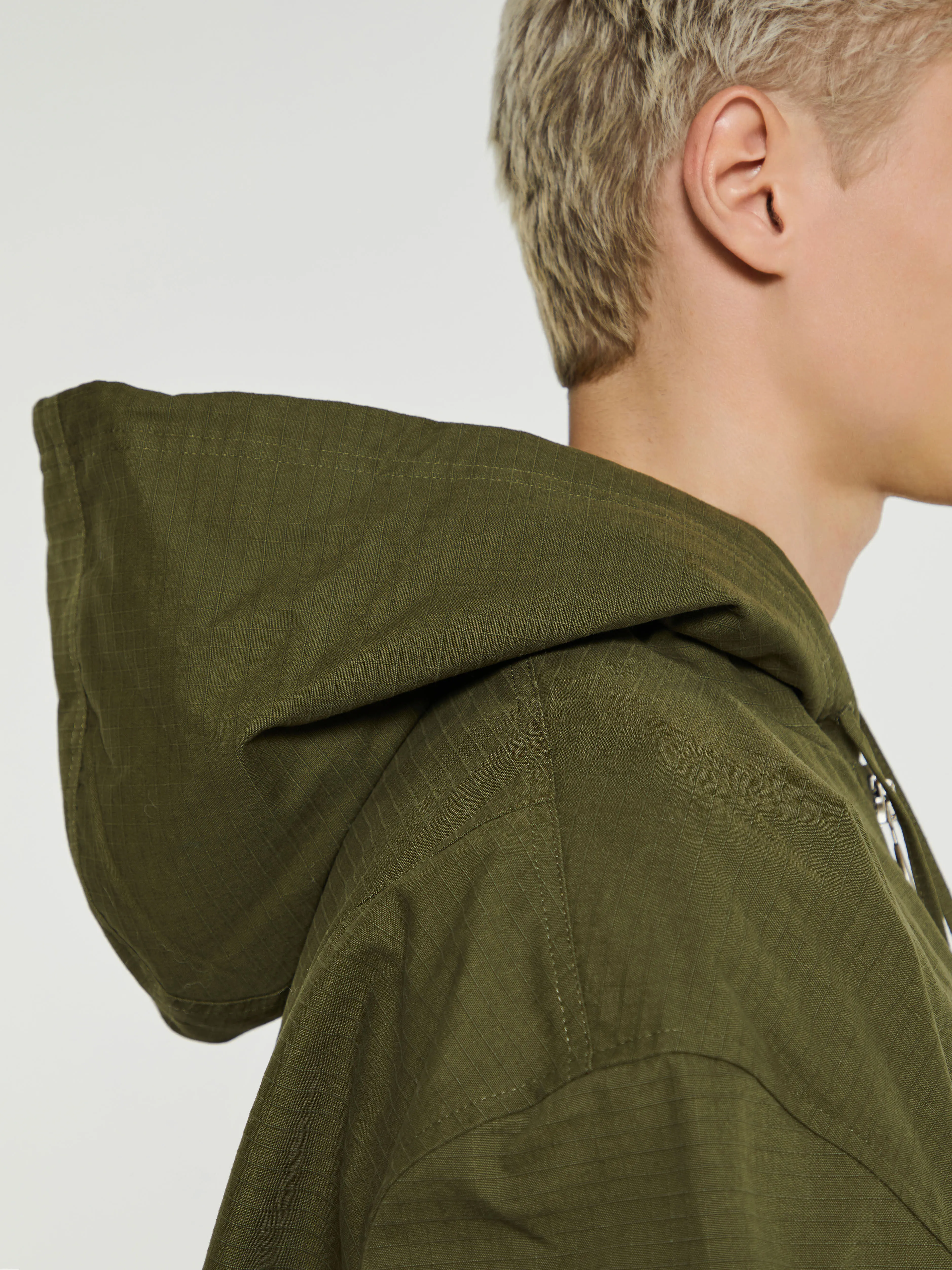 Ripstop Padded Jacket in Olive Green