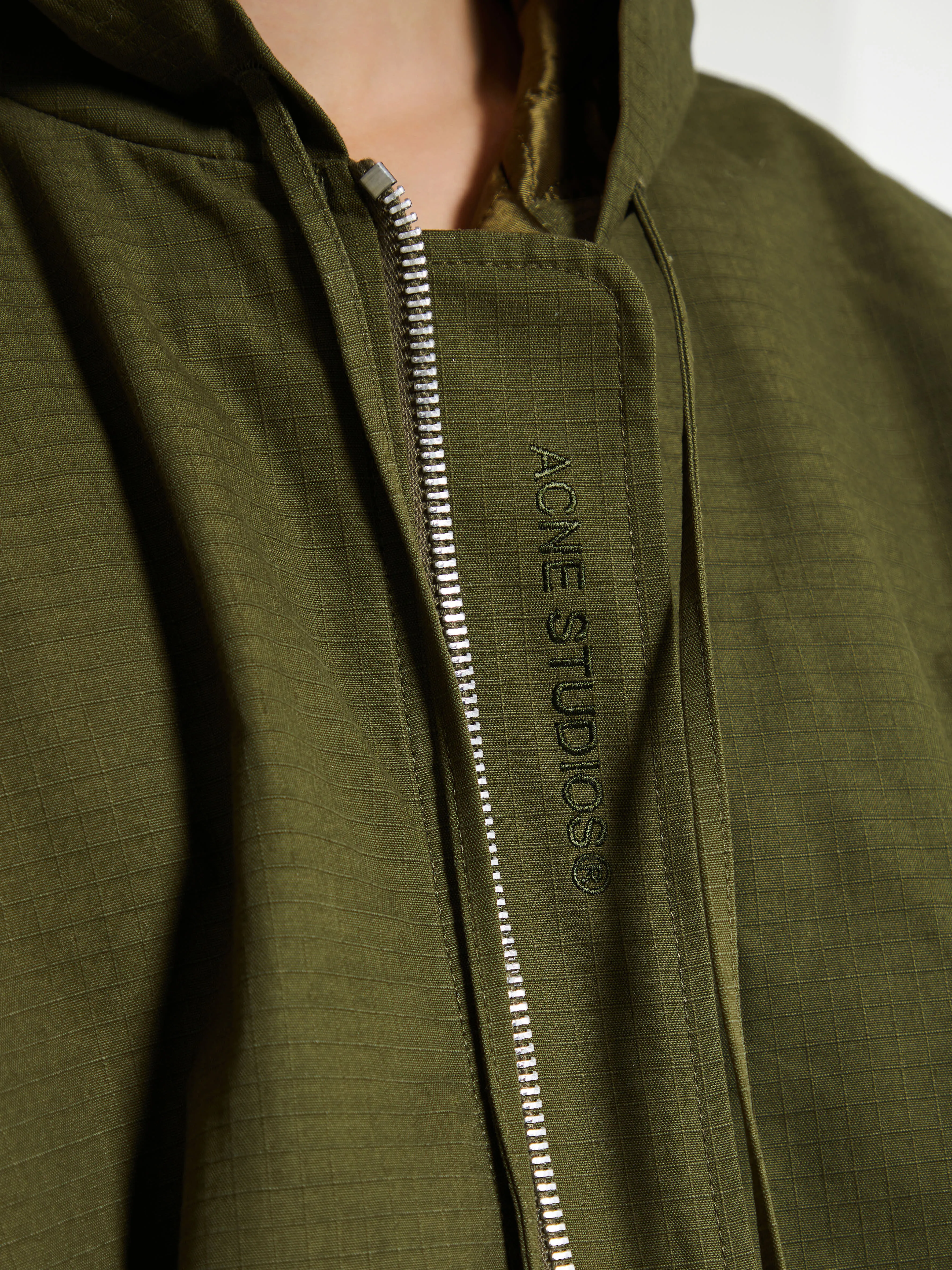 Ripstop Padded Jacket in Olive Green