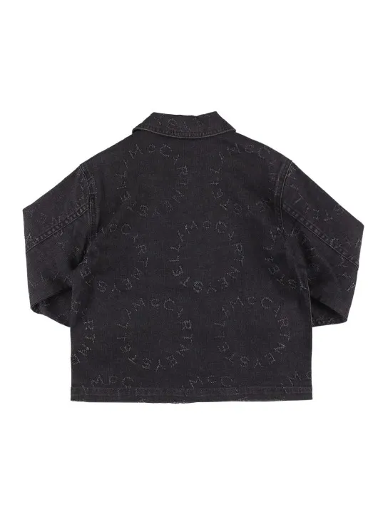 Stella McCartney Kids   Logo cotton denim jacket 