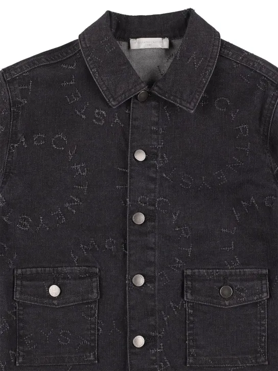 Stella McCartney Kids   Logo cotton denim jacket 