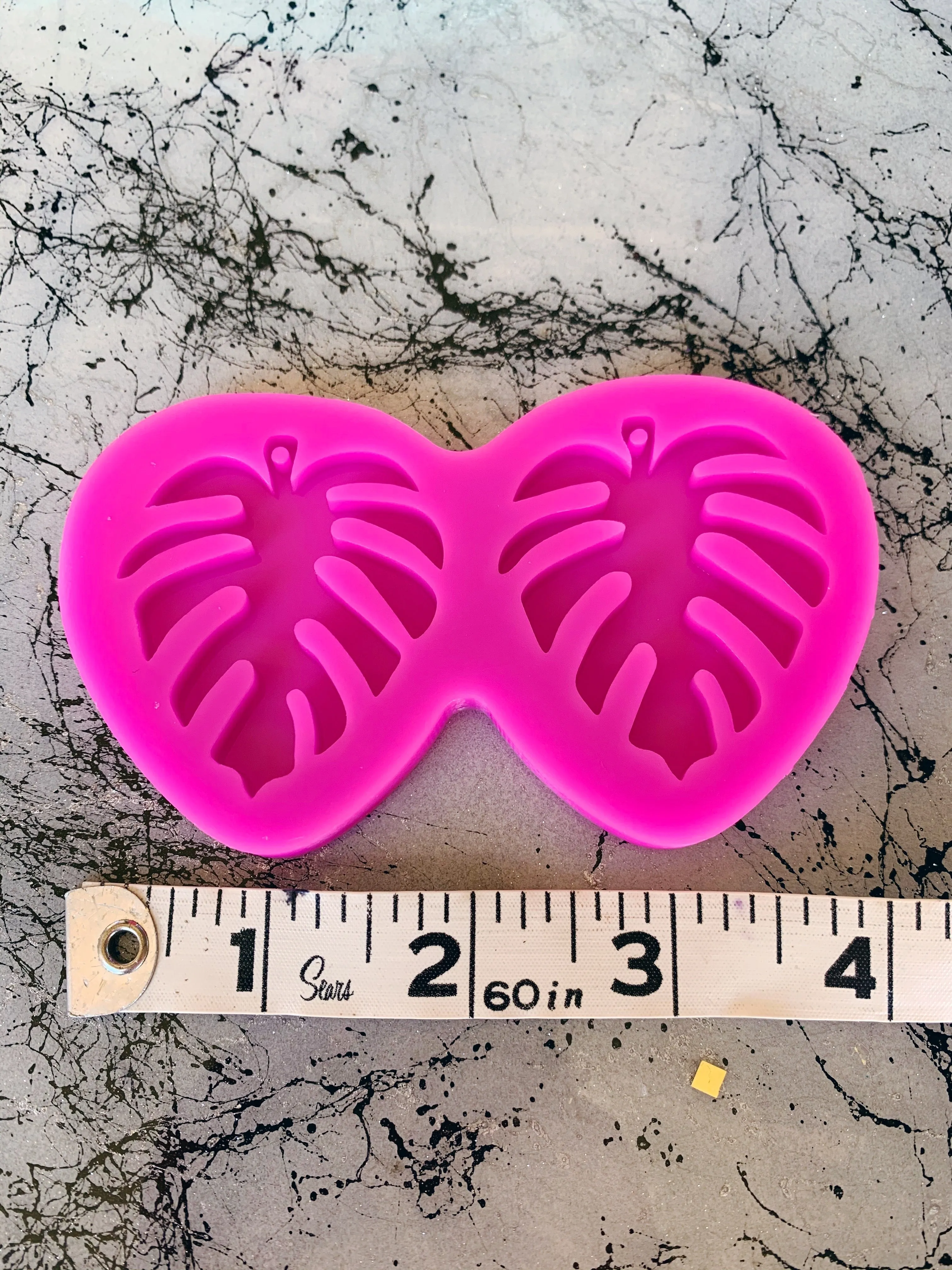 Unique Monstera Resin Earring Jewelry Mold
