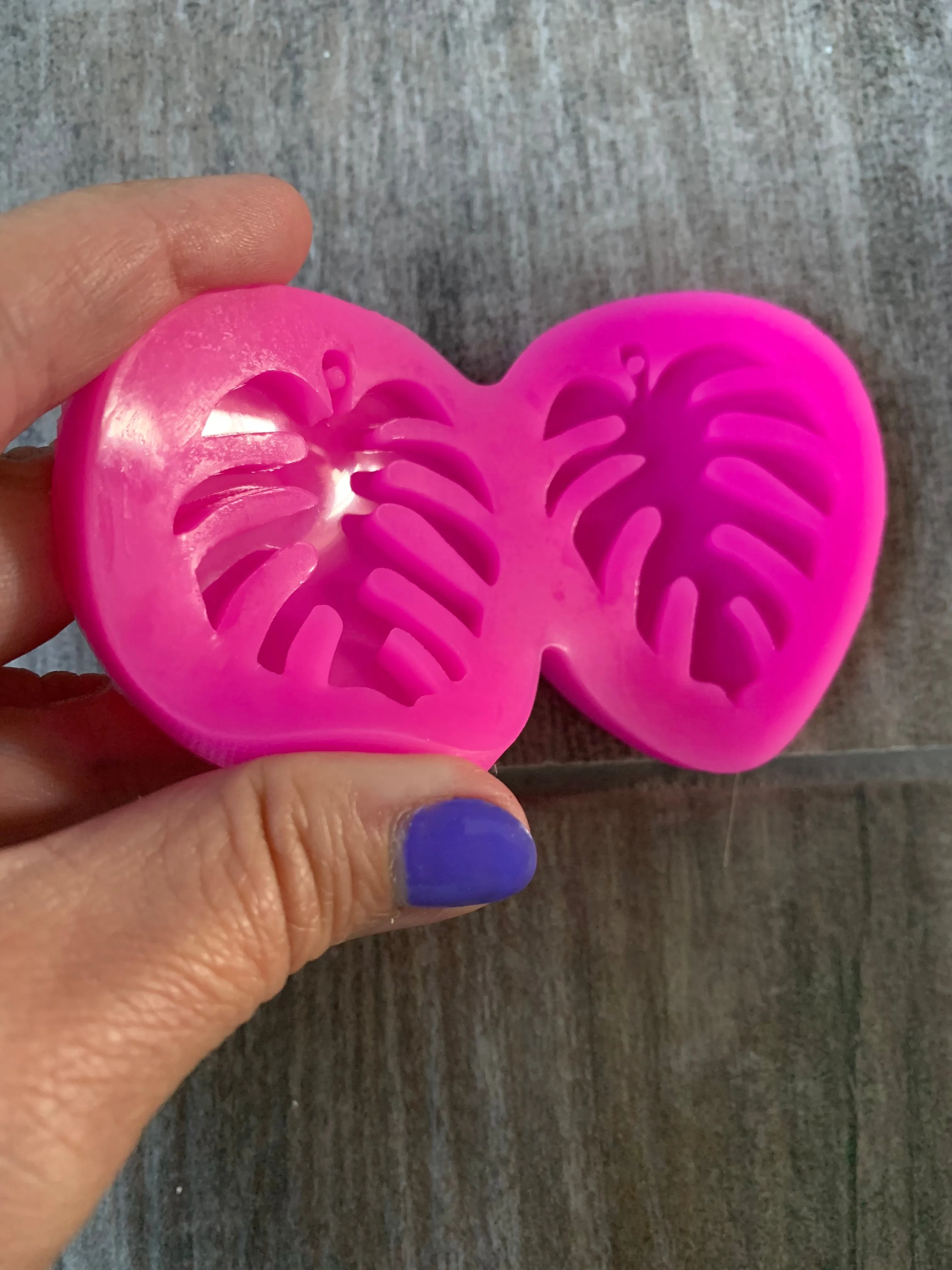 Unique Monstera Resin Earring Jewelry Mold