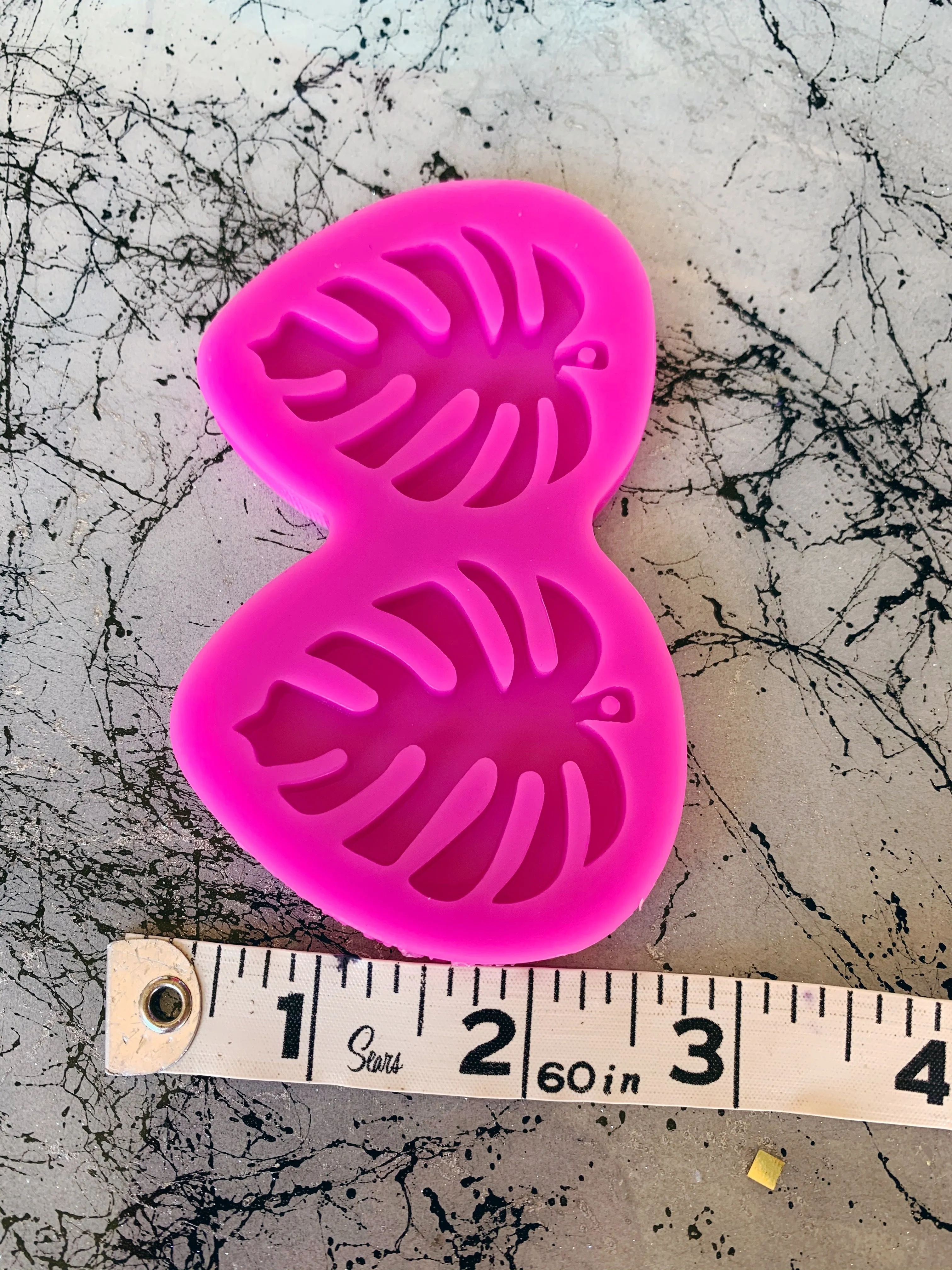 Unique Monstera Resin Earring Jewelry Mold