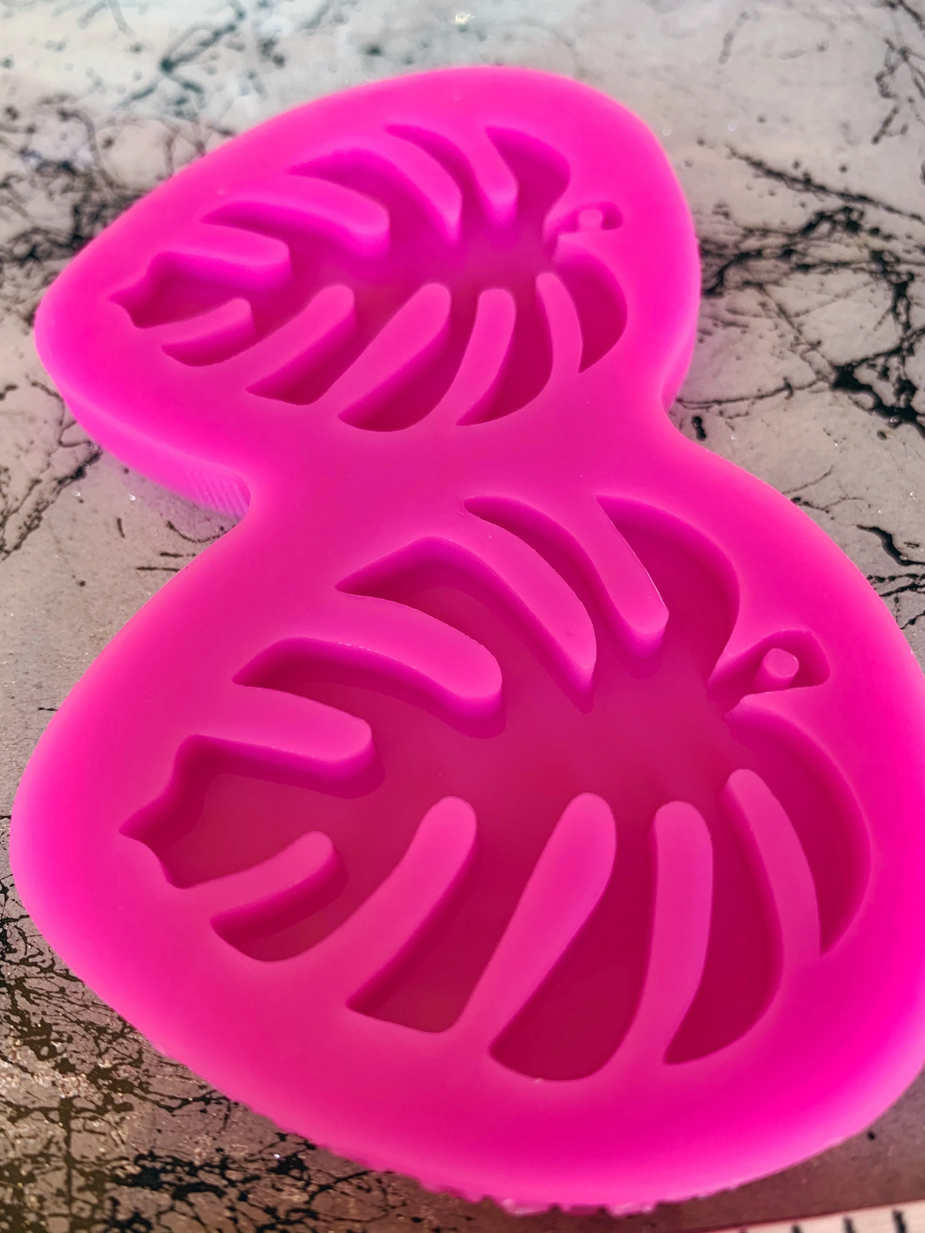 Unique Monstera Resin Earring Jewelry Mold